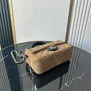 Chanel 25 bag in brown suede with black leather trim - 20x12x7cm - 3