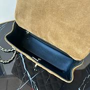 Chanel 25 bag in brown suede with black leather trim - 20x12x7cm - 6