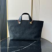 Chanel maxi shopping bag wool gold tone metal - 31x52x28x17cm - 3