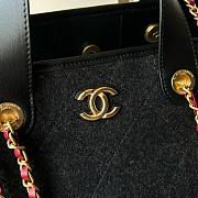 Chanel maxi shopping bag wool gold tone metal - 31x52x28x17cm - 5