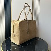 Chanel Large Boston Beige Suede Handbag - 41x31x19cm - 2