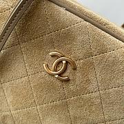 Chanel Large Boston Beige Suede Handbag - 41x31x19cm - 3