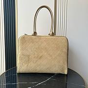 Chanel Large Boston Beige Suede Handbag - 41x31x19cm - 4