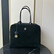 Chanel Large Boston Black Suede Handbag - 41x31x19cm - 1