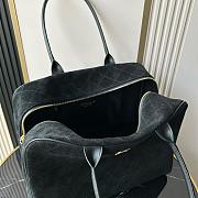 Chanel Large Boston Black Suede Handbag - 41x31x19cm - 5