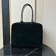 Chanel Large Boston Black Suede Handbag - 41x31x19cm - 4