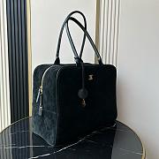 Chanel Large Boston Black Suede Handbag - 41x31x19cm - 3