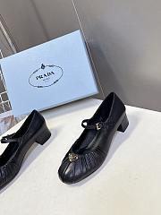 Prada black leather Mary Jane ballerina pump 35mm - 6