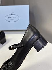Prada black leather Mary Jane ballerina pump 35mm - 5