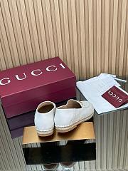 Gucci White Suede Espadrille With Horsebit - 2