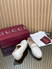 Gucci White Suede Espadrille With Horsebit - 3