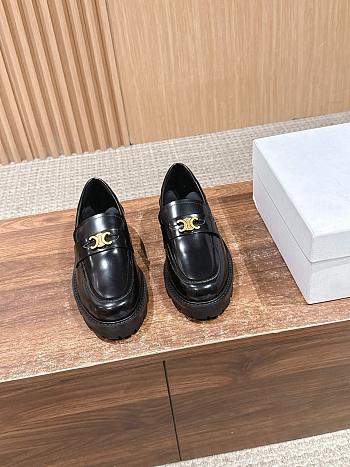 Celine Margaret loafer with a Triomphe logo in polished bull leather