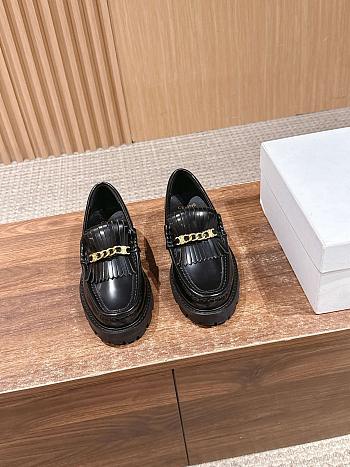 Celine Margaret loafer with a Triomphe chain in polished bull leather