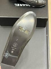 Chanel black quilted aged calfskin leather ballet flats - 4