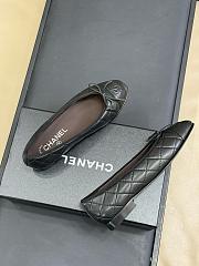 Chanel black quilted aged calfskin leather ballet flats - 6