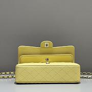 Chanel Yellow Caviar Quilted Classic Flap Medium Silver Hardware bag - 2