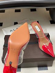 ALAÏA LE COEUR 90MM Patent Mule in Red - 6