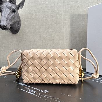 Bottega Veneta Mini Loop camera bag in Almond - 17x10x6cm