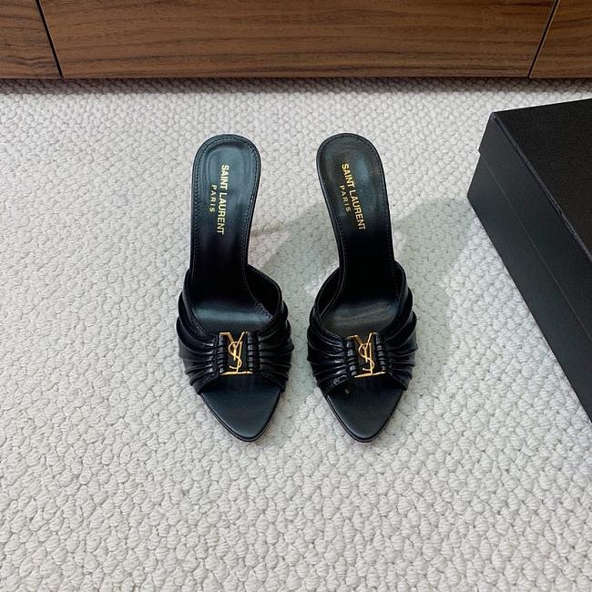 YSL BABYLONE MULES IN SMOOTH LEATHER in Black - 1