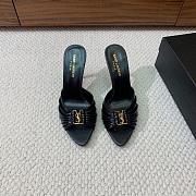 YSL BABYLONE MULES IN SMOOTH LEATHER in Black - 1
