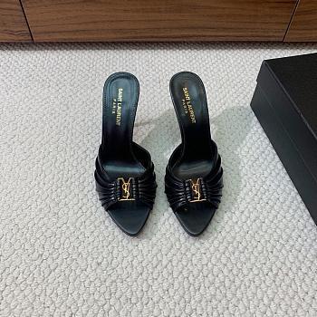YSL BABYLONE MULES IN SMOOTH LEATHER in Black