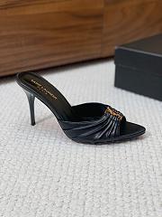 YSL BABYLONE MULES IN SMOOTH LEATHER in Black - 5