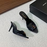 YSL BABYLONE MULES IN SMOOTH LEATHER in Black - 2
