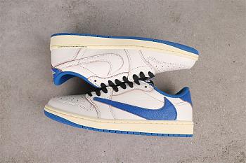 Jordan 1 Retro Low OG SP Fragment x Travis Scott Sail Military Blue DM7866-104
