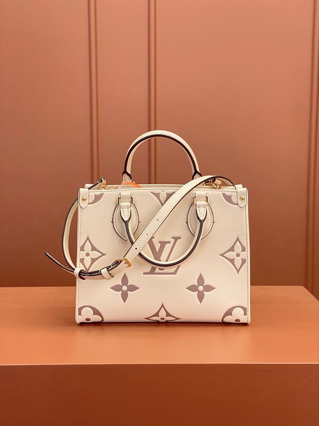 Louis Vuitton Monogram Empreinte Two-Tone On-the-Go PM Handbag-25cmx19cmx11.5cm - 1