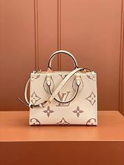 Louis Vuitton Monogram Empreinte Two-Tone On-the-Go PM Handbag-25cmx19cmx11.5cm - 1