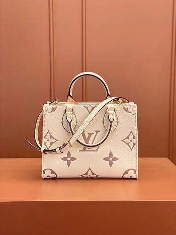 Louis Vuitton Monogram Empreinte Two-Tone On-the-Go PM Handbag-25cmx19cmx11.5cm