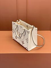 Louis Vuitton Monogram Empreinte Two-Tone On-the-Go PM Handbag-25cmx19cmx11.5cm - 5