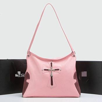Chrome Hearts Pink Chocolate Lyon Bag 40x12x34cm