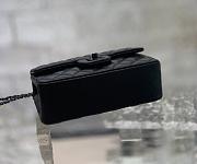Chanel classic flap bag pure black 20x13x9cm - 5