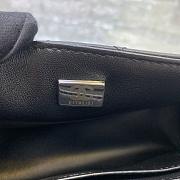 Chanel classic flap bag pure black 20x13x9cm - 3