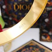 CHRISTIAN DIOR Metal Enamel Code Bangle Bracelet Pink Gold - 6