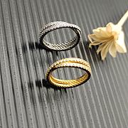 DY CROSSOVER® BAND RING Platinum with Diamonds, 5.2mm - 3