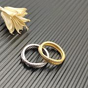 DY CROSSOVER® BAND RING Platinum with Diamonds, 5.2mm - 2