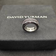 David Yurman Sterling Silver Streamline Two Row Band Diamond Ring (6.5mm) - 4