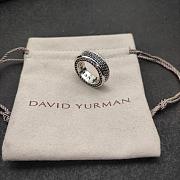 David Yurman Sterling Silver Streamline Two Row Band Diamond Ring (6.5mm) - 1