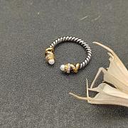 David Yurman Double Pearl Mixed-Metal Cable Ring - 5