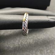 David Yurman Crossover Two-Row Ring in Sterling Silver with 14K Yellow Gold, 7.5mm - 5
