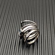 David Yurman Stax Wide Blue Topaz & Diamond Ring - 4