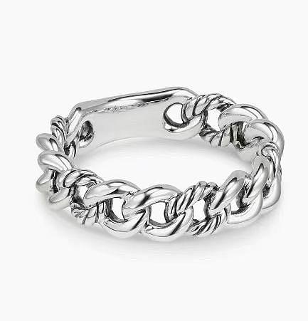 David Yurman Sterling Silver Belmont Curb Link Band Ring (5mm) - 1