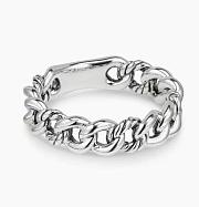 David Yurman Sterling Silver Belmont Curb Link Band Ring (5mm) - 1