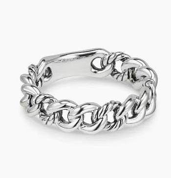 David Yurman Sterling Silver Belmont Curb Link Band Ring (5mm)