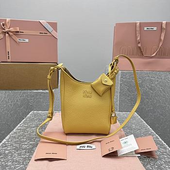 Miu Miu Small Leather Bucket Bag 16x22x8