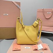 Miu Miu Large Leather Bucket Bag 23x30x13cm - 1