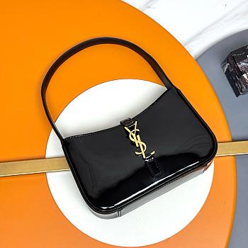 YSL Le 5 à 7 mini patent-leather shoulder bag 19x11.5x4.5cm