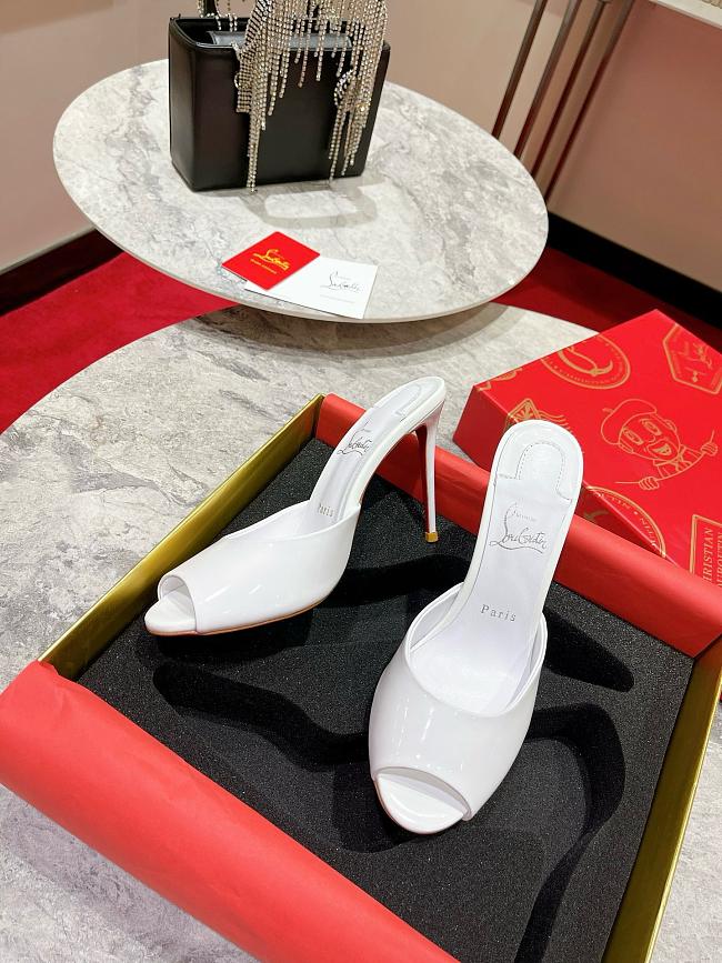 Christian Louboutin Bridal Me Dolly Patent Leather Mules with 10cm Heels - 1